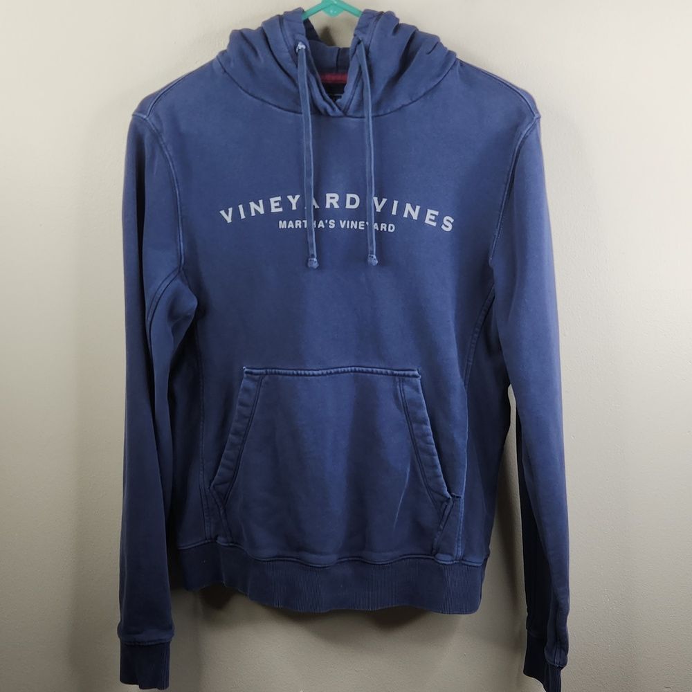 Vineyard Vines Mens Long Sleeve Pullover Drawstring Spell Out Cotton Hoodie XS
